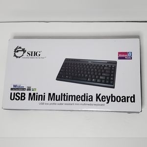 SIIG USB Mini Multimedia Keyboard - Brand New in Box